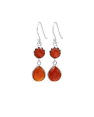 Green Onyx Earrings - Sterling Silver Handmade Dangle Earrings for Women