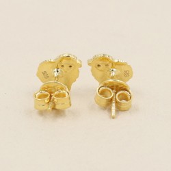 Cute Sheep Studs, Animal Earrings, 18k Gold Earrings, Sterling Silver Studs, Diamond Sheep Studs, Beautiful Earrings for Girls