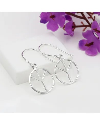 Handcrafted 925 Sterling Silver Dangle Earrings – Statement Hook Earrings Without Gemstones