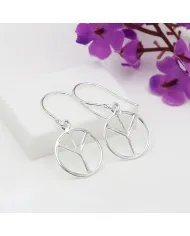 Handcrafted 925 Sterling Silver Dangle Earrings – Statement Hook Earrings Without Gemstones