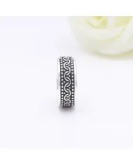 Handmade 925 Sterling Silver Oxidized Spinner Ring – Anxiety Relief & Meditation Fidget Ring, Unisex Jewelry