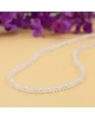 Natural Crystal Beads Necklace - Sterling Silver Handmade Choker Jewelry for Women