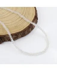 Natural Crystal Beads Necklace - Sterling Silver Handmade Choker Jewelry for Women