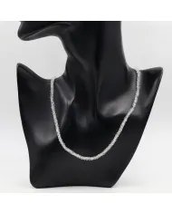 Natural Crystal Beads Necklace - Sterling Silver Handmade Choker Jewelry for Women