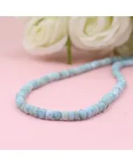 Larimar Choker Necklace - Sterling Silver Handmade Pretty Beads Necklace for Gift