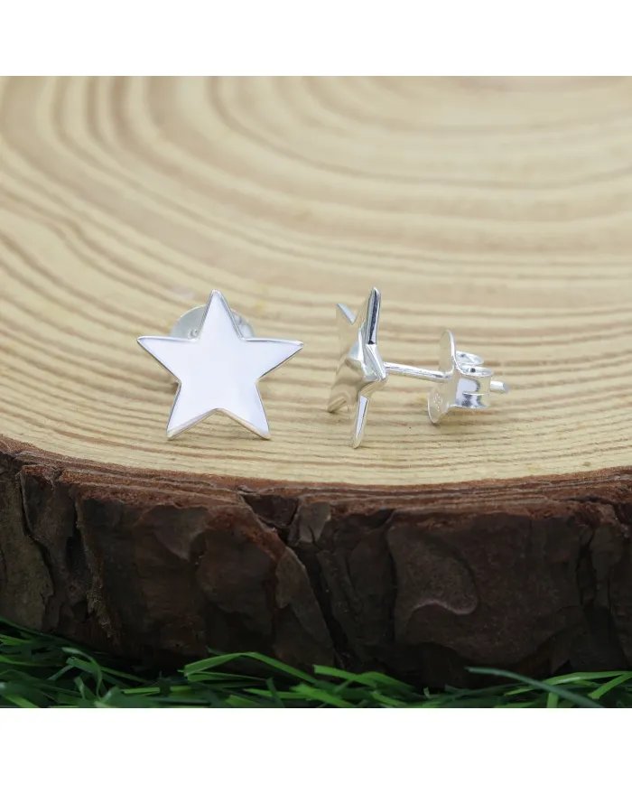 Star Studs Handmade Sterling Silver for Women Minimalist Jewelry