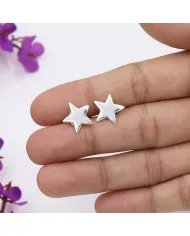 Star Studs Handmade Sterling Silver for Women Minimalist Jewelry