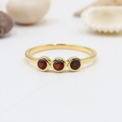 Garnet Ring, Sterling Silver Ring, Engagement Ring, January Birthstone, Promise Ring, Gold Ring, Handmade Ring, Statement Ring