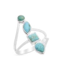 Arizona Turquoise Handmade Ring - Sterling Silver Statement Vintage Jewelry for Her