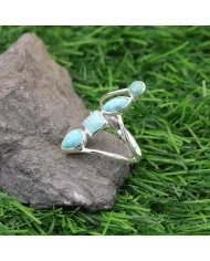 Arizona Turquoise Handmade Ring - Sterling Silver Statement Vintage Jewelry for Her