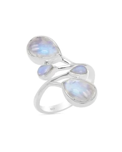 Moonstone Handmade Ring – Sterling Silver Dainty Statement Ring for Women