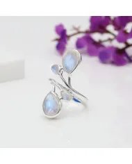 Moonstone Handmade Ring – Sterling Silver Dainty Statement Ring for Women