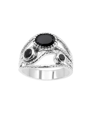 Black Onyx Ring - 925 Sterling Silver Handmade Jewelry