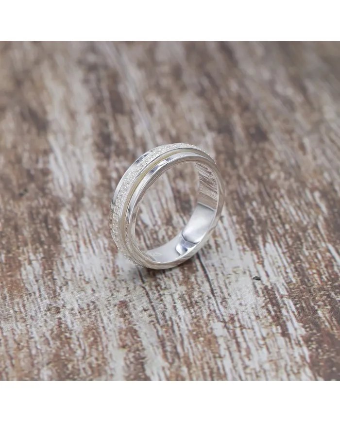 Swarovski Crystal Spinner Ring - Handmade Sterling Silver Gemstone Jewelry