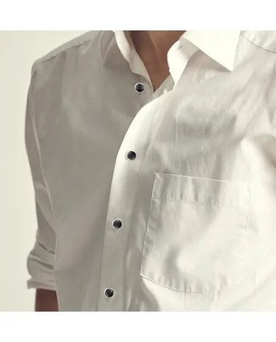 Black Onyx Gemstone Shirt Button - Handmade Sterling Silver Men’s Accessory