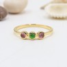 Tourmaline Ring, Promise Ring, Gold Ring, Engagement Ring, Sterling Silver Ring, Eternity Band, October Birthstone, Gift for Her