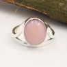 Natural Pink Opal Ring, Sterling Silver Ring, Peruvian Pink Opal Ring, Statement Ring, Oval Cabochon Opal Ring, Gifts for Her