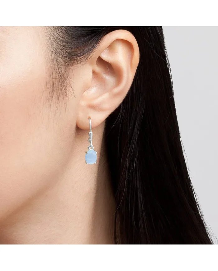 Aquamarine Earrings - Handmade Sterling Silver Versatile Jewelry for Women