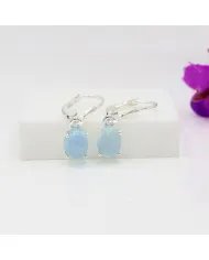 Aquamarine Earrings - Handmade Sterling Silver Versatile Jewelry for Women