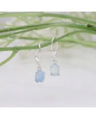 Aquamarine Earrings - Handmade Sterling Silver Versatile Jewelry for Women