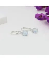 Aquamarine Earrings - Handmade Sterling Silver Versatile Jewelry for Women