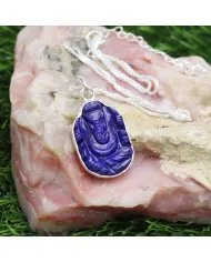 Lapis Lazuli Pendant - Sterling Silver Lord Ganesha Pendant for Her & Him