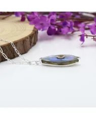 Labradorite Marquise Pendant - Handmade Sterling Silver Citrine Jewelry