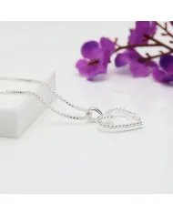 Silver Heart Pendant - Handmade Solid Sterling Silver Promise Pendant for Women