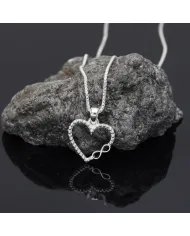 Silver Heart Pendant - Handmade Solid Sterling Silver Promise Pendant for Women