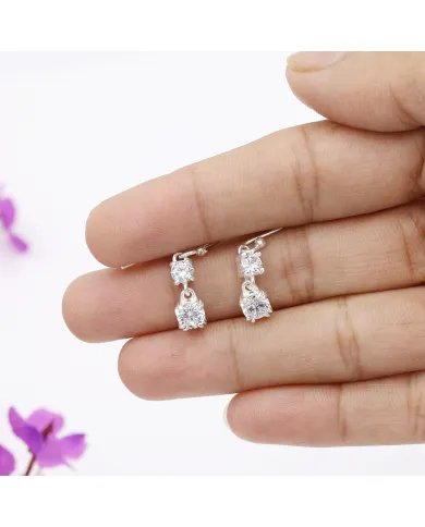 Crystal Earrings - 925 Sterling Silver Handmade Jewelry for Her