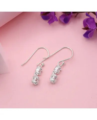 Crystal Earrings - 925 Sterling Silver Handmade Jewelry for Her