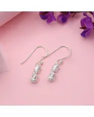 Crystal Earrings - 925 Sterling Silver Handmade Jewelry for Her