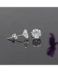 6mm Swarovski Crystal Studs - 925 Sterling Silver Minimalist Handmade Earrings for Her