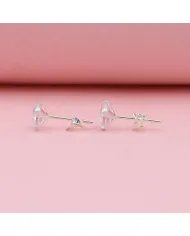 6mm Swarovski Crystal Studs - 925 Sterling Silver Minimalist Handmade Earrings for Her