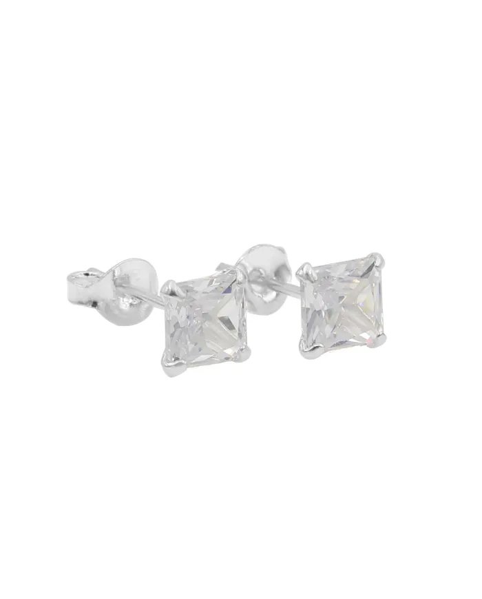 Swarovski Crystal 5mm Stud Earrings - Sterling Silver Handmade Minimalist Jewelry for Her