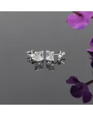 Swarovski Crystal 5mm Stud Earrings - Sterling Silver Handmade Minimalist Jewelry for Her