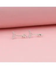 Swarovski Crystal 5mm Stud Earrings - Sterling Silver Handmade Minimalist Jewelry for Her