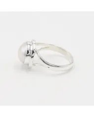 Natural Pearl Ring, June Birthstone, Sterling Silver Ring, Promise Ring, Engagement Ring, Bridal Jewelry, Statement Ring for Her