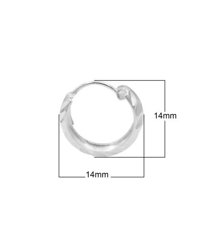 Silver Hoop Earrings - 925 Sterling Silver Handmade Minimalist Jewelry for Women