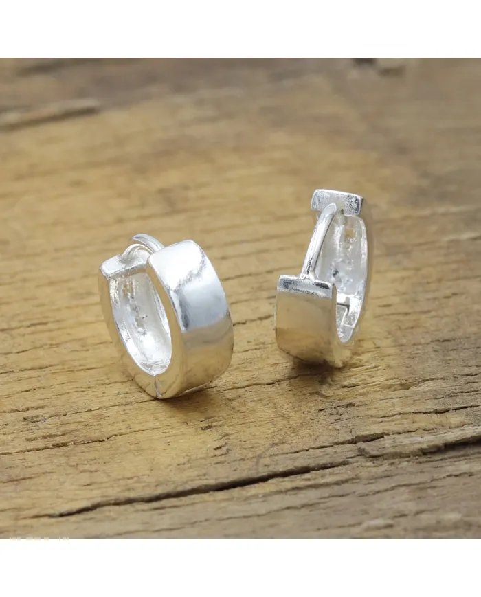 Handmade Hoop Earrings - 925 Sterling Silver Jewelry