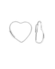 Silver Beaded Hoop Earrings - 925 Sterling Silver Jewelry for Her