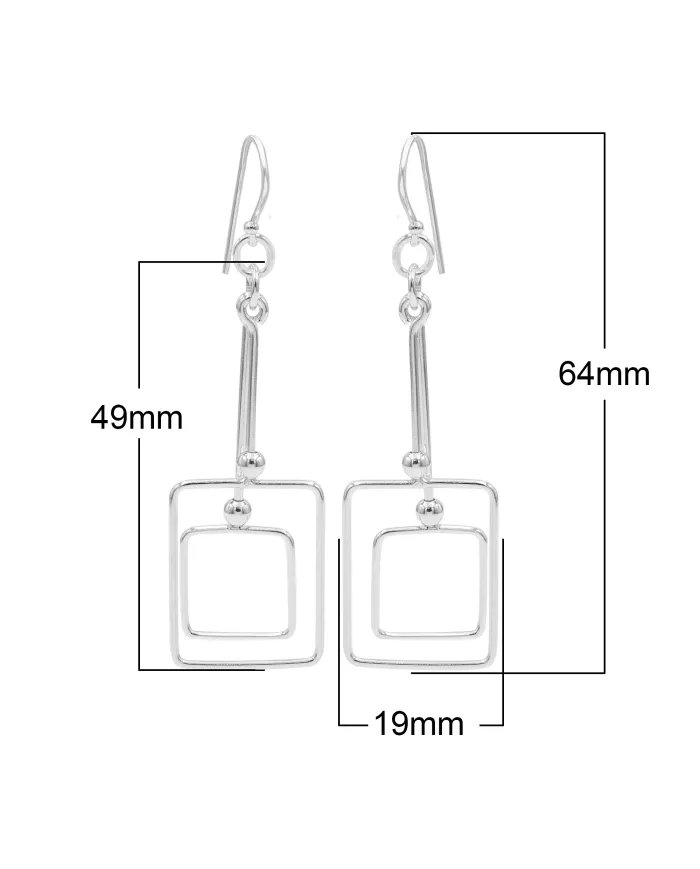 Silver Dangle Earrings - 925 Sterling Silver Jewelry for Her