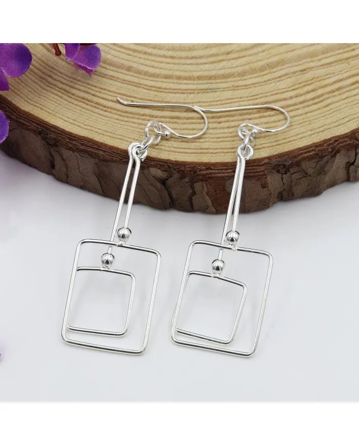 Silver Dangle Earrings - 925 Sterling Silver Jewelry for Her