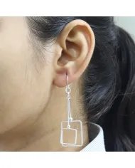 Silver Dangle Earrings - 925 Sterling Silver Jewelry for Her