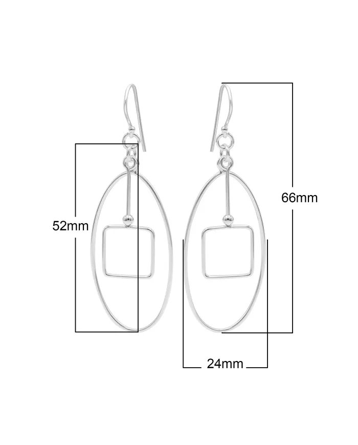 925 Sterling Silver Dangle Earrings - Silver Jewelry for Women