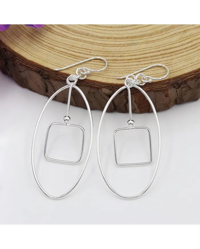 925 Sterling Silver Dangle Earrings - Silver Jewelry for Women