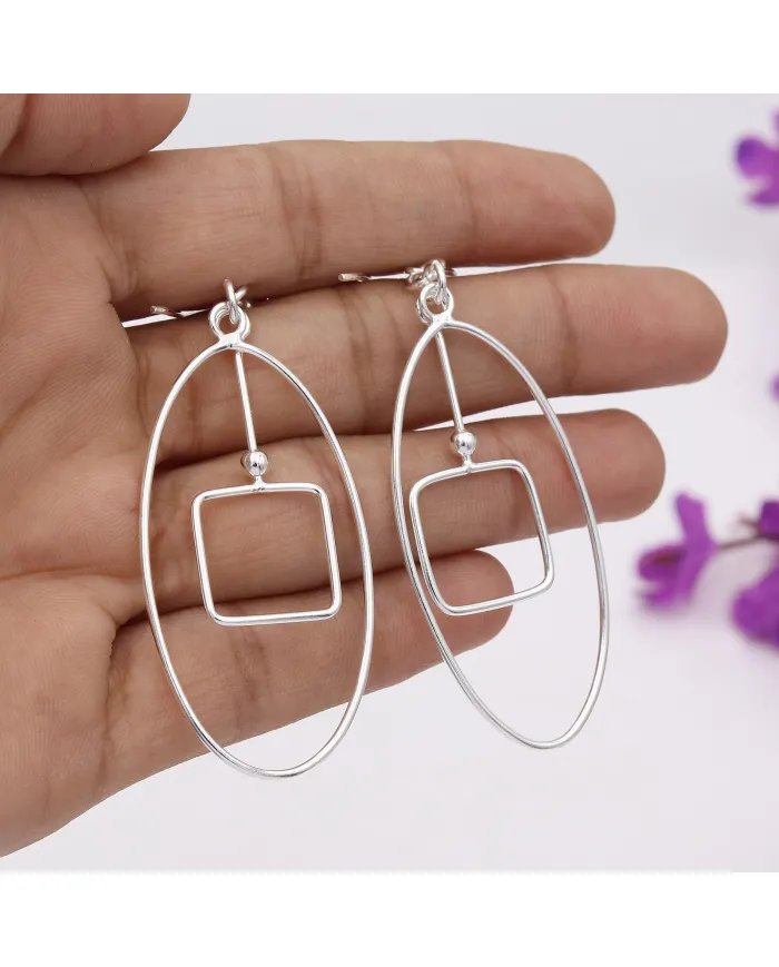 925 Sterling Silver Dangle Earrings - Silver Jewelry for Women