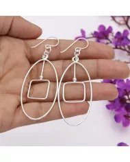 925 Sterling Silver Dangle Earrings - Silver Jewelry for Women
