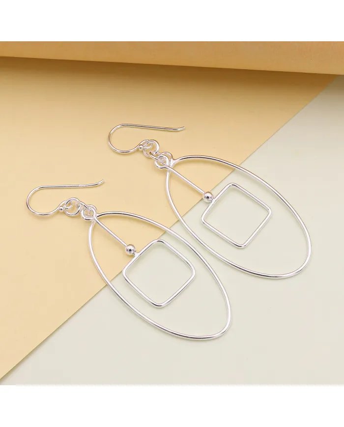 925 Sterling Silver Dangle Earrings - Silver Jewelry for Women
