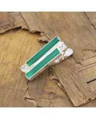Classic Green Onyx Tie Clip – Elegant Handmade Men’s Gift